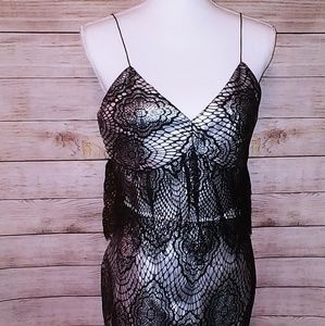 NWT Mustard Seed Lace Crop top and mini skirt